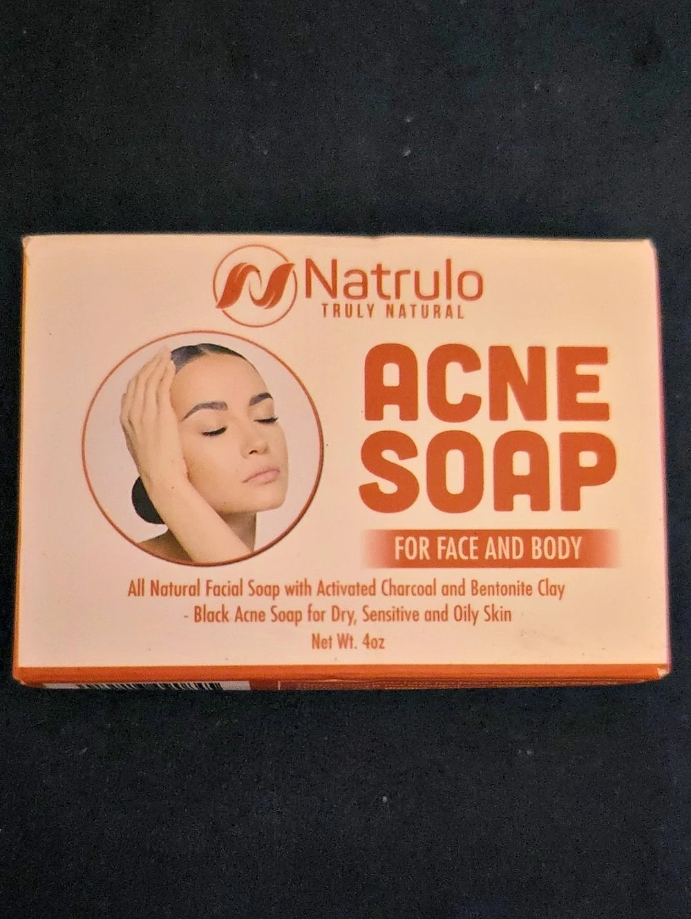 Natulo Acne Soap Charcoal Bentonite Clay Facial Body Soap NWT